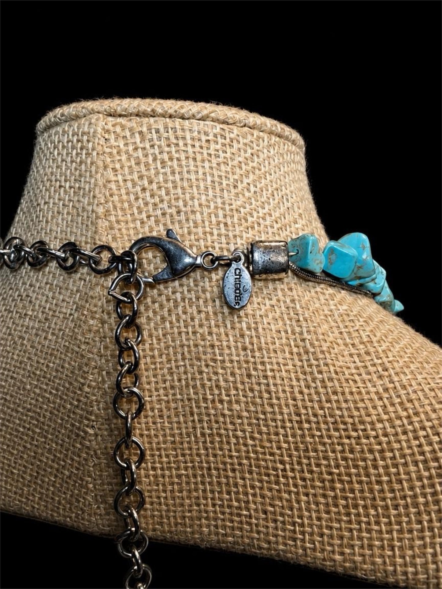 ENORMOUS CHICO'S TURQUOISE COLORED NECKLACE