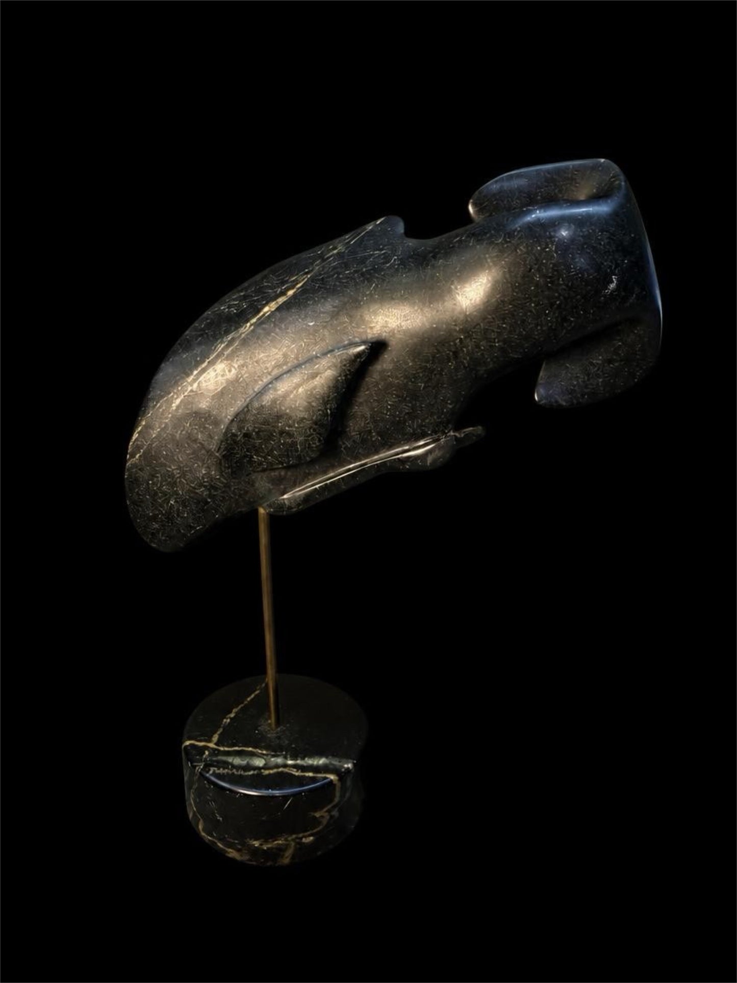 HAND CARVED SOAPSTONE WHALE
