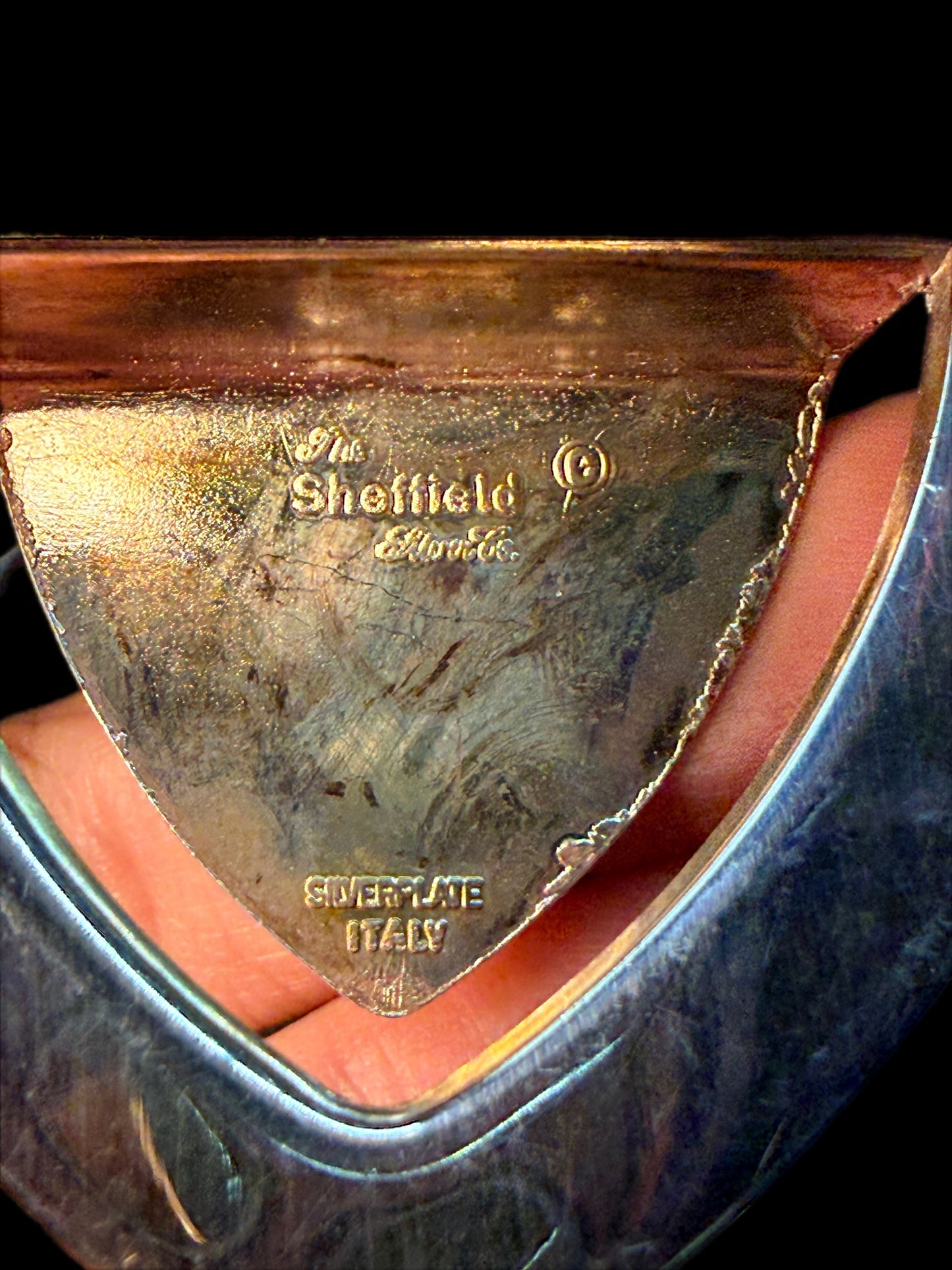 1960'S ENGLISH SHEFFIELD SILVER PLATE CASSEROLE SPOON RESTS
