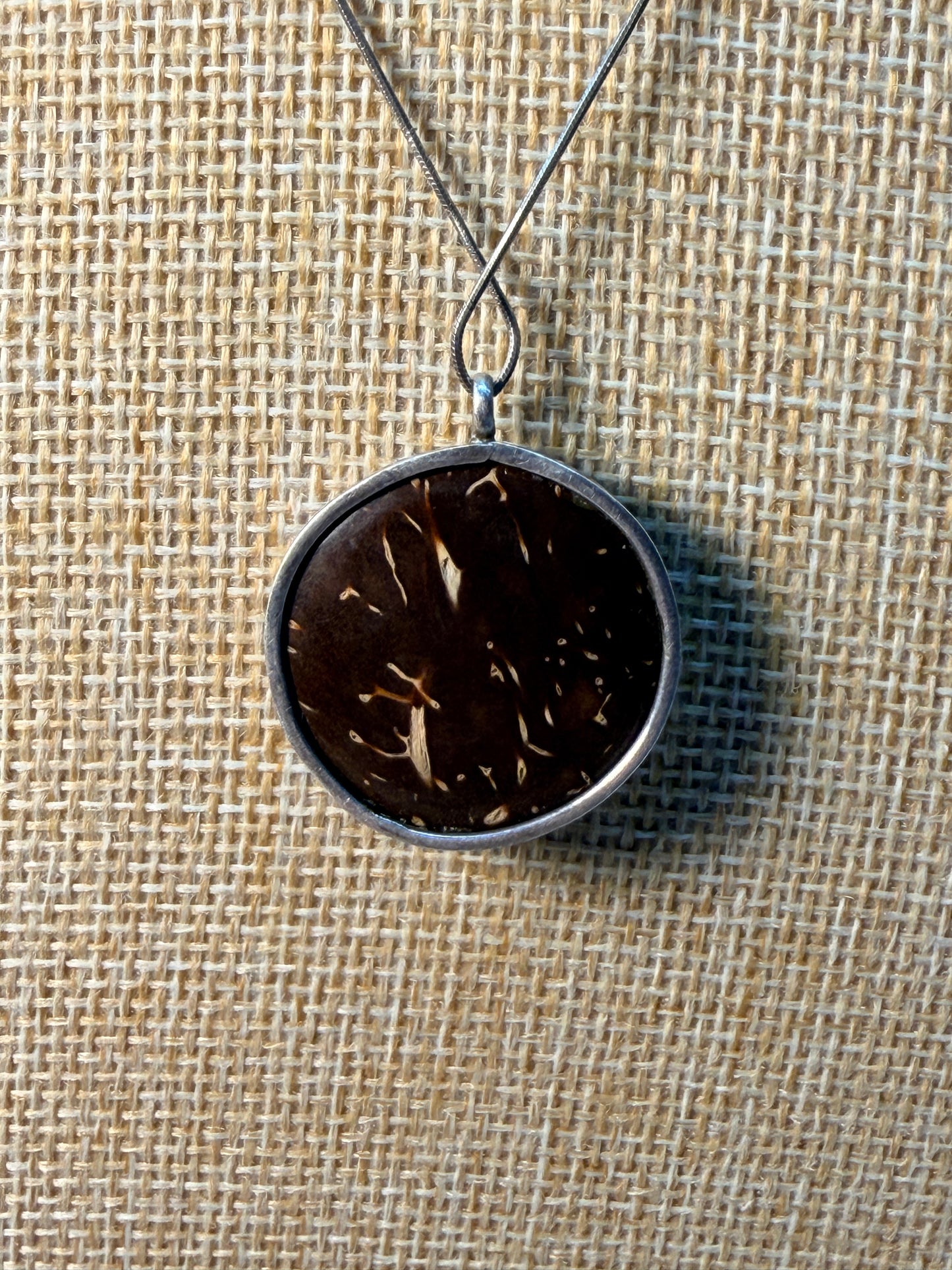 925 SILVER MOONFACE HAND CARVED NECKLACE