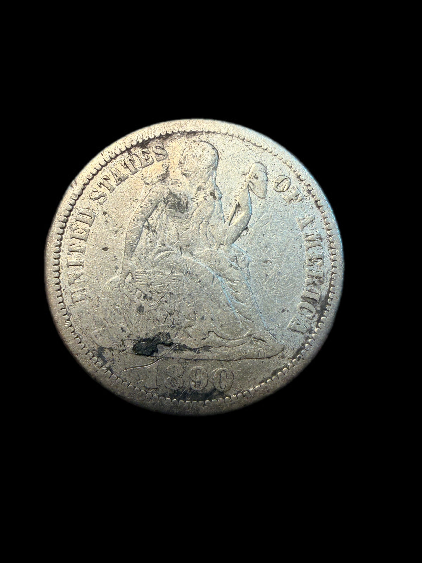 USA 1890 SEATED LIBERTY SILVER DIME