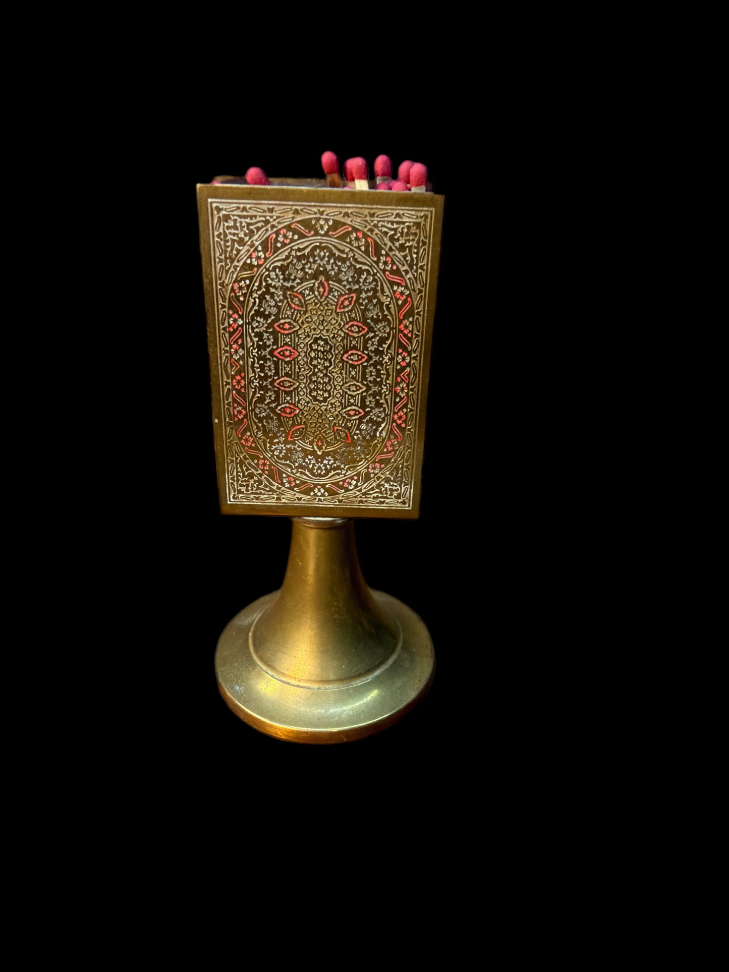 VINTAGE BRASS MATCHBOX HOLDER
