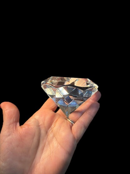 OLEG CASSINI LEAD CRYSTAL PAPERWEIGHT