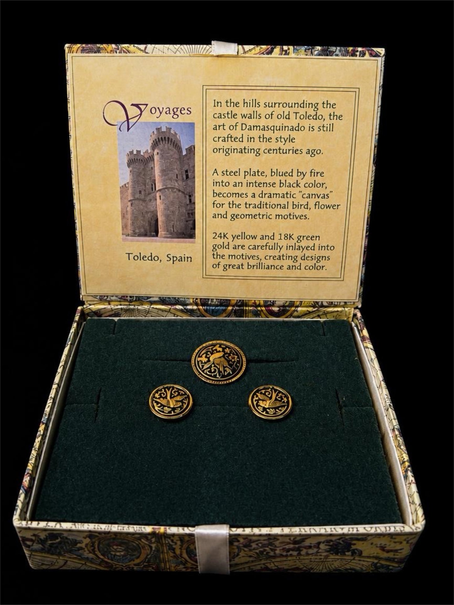 VINTAGE DAMASCENE SET IN ORIGINAL BOX