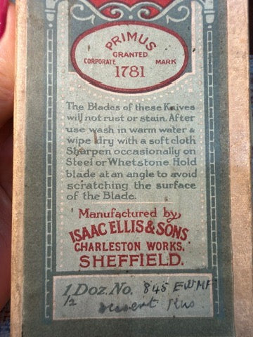 VINTAGE ISAAC ELIS & SONS CUTLEERY SET