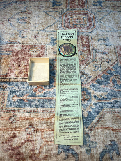 VINTAGE DICHROMATE HOLOGRAM LASER PENDANT