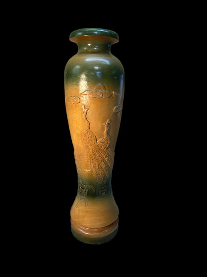 LARGE ASIAN WOOD VASE