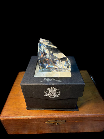 OLEG CASSINI LEAD CRYSTAL PAPERWEIGHT