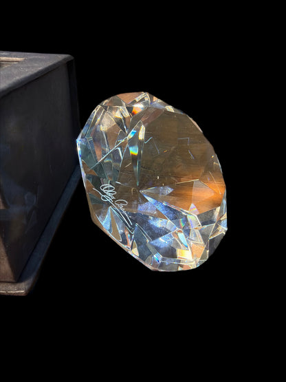 OLEG CASSINI LEAD CRYSTAL PAPERWEIGHT