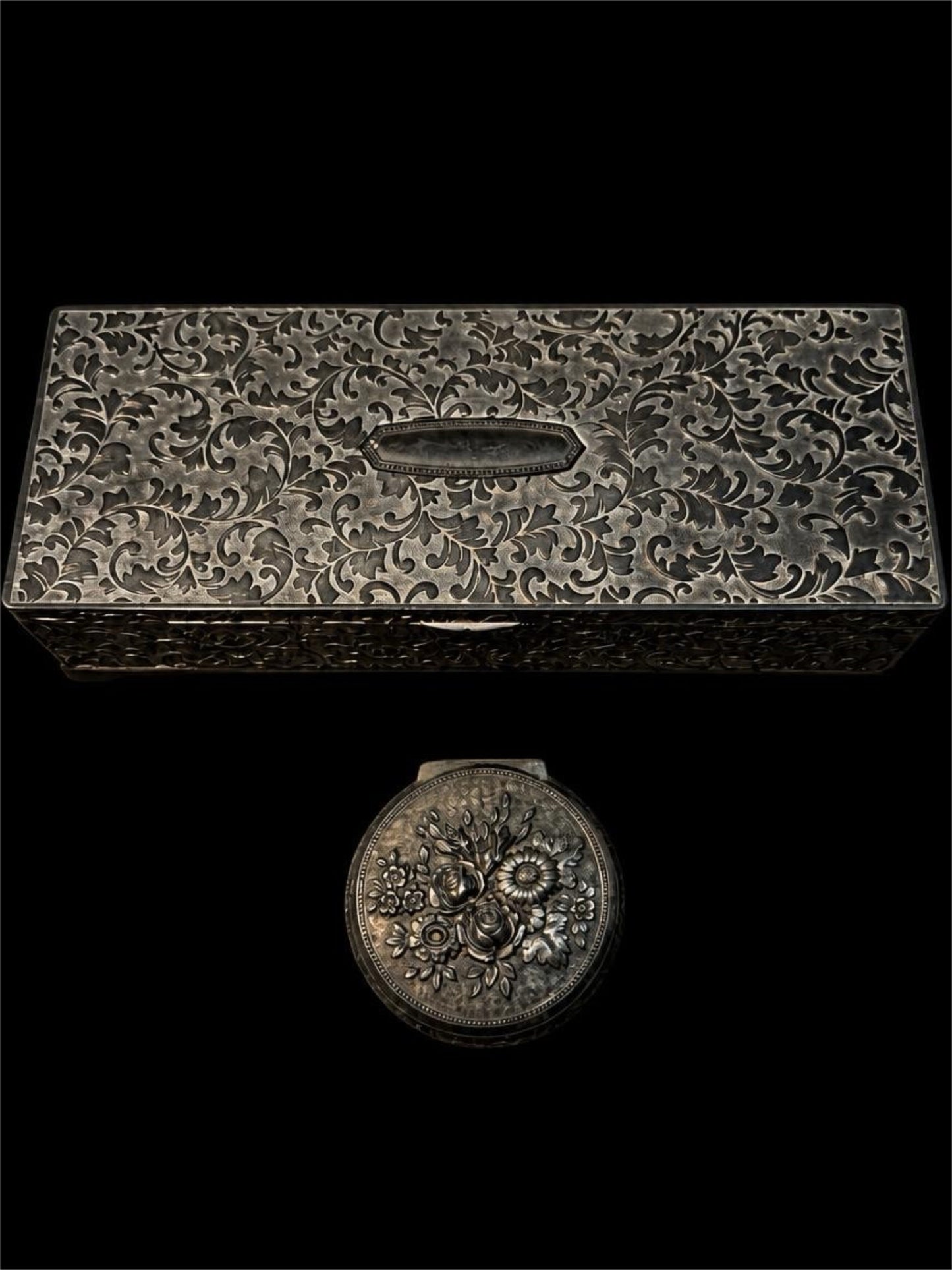 2 VINTAGE ART NOUVEAU JEWELRY BOXES