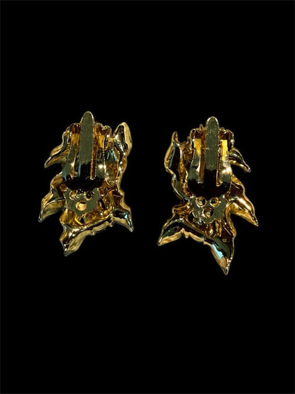 VINTAGE AB & ENAMEL EARRINGS