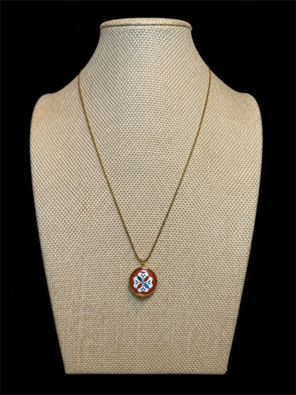 VINTAGE AVON GOLD & RED NECKLACE