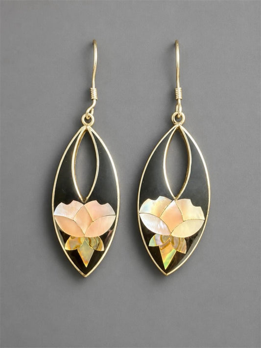 ALIA FLORAL INLAY EARRINGS