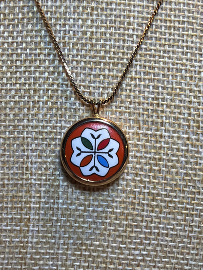 VINTAGE AVON GOLD & RED NECKLACE