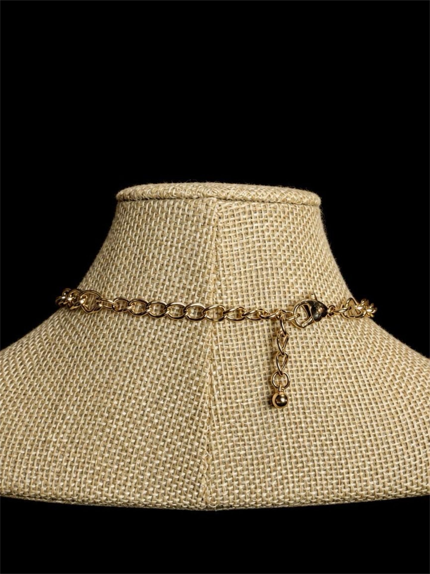 MULTI-STRAND CHAIN GOLD TONE NECKLACE