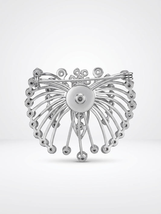 VINTAGE WINGED RHINESTONE BROOCH