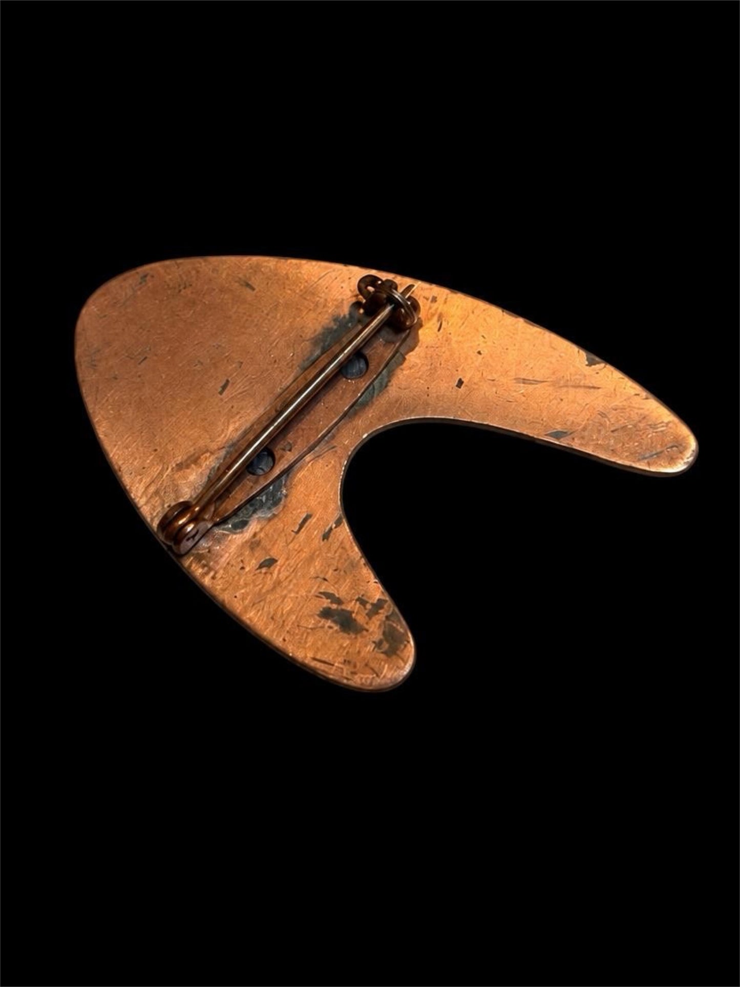 COPPER MID CENTURY MODERN BROOCH