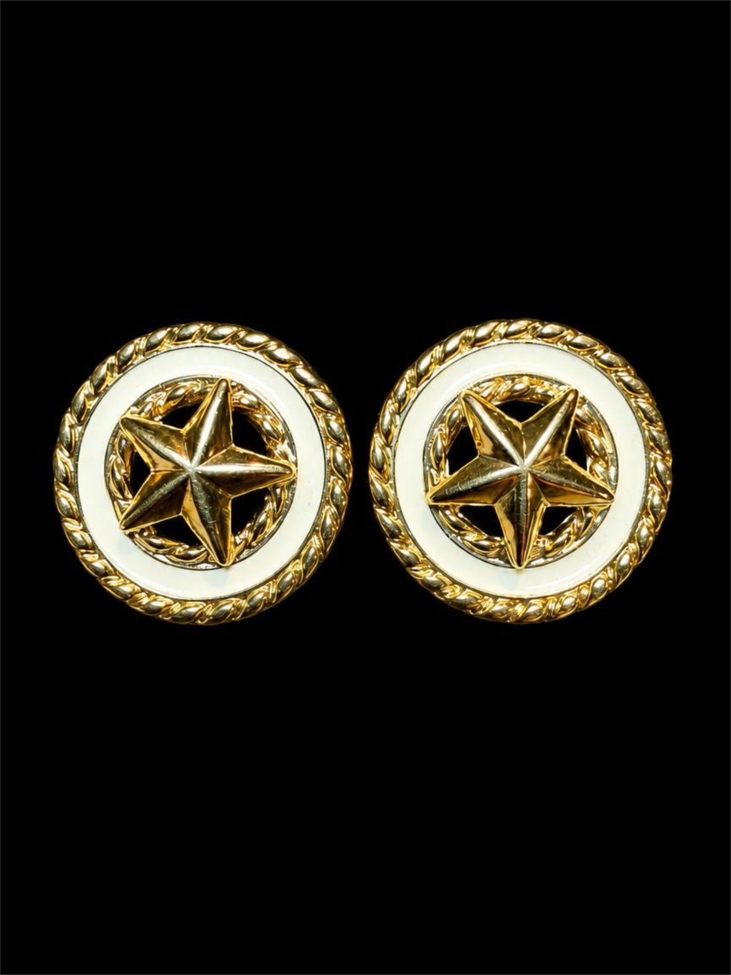 MONET GOLD STAR EARRINGS