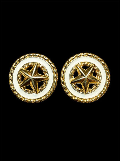 MONET GOLD STAR EARRINGS