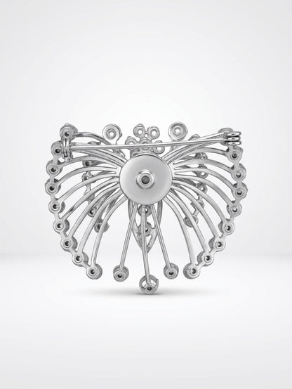 VINTAGE WINGED RHINESTONE BROOCH