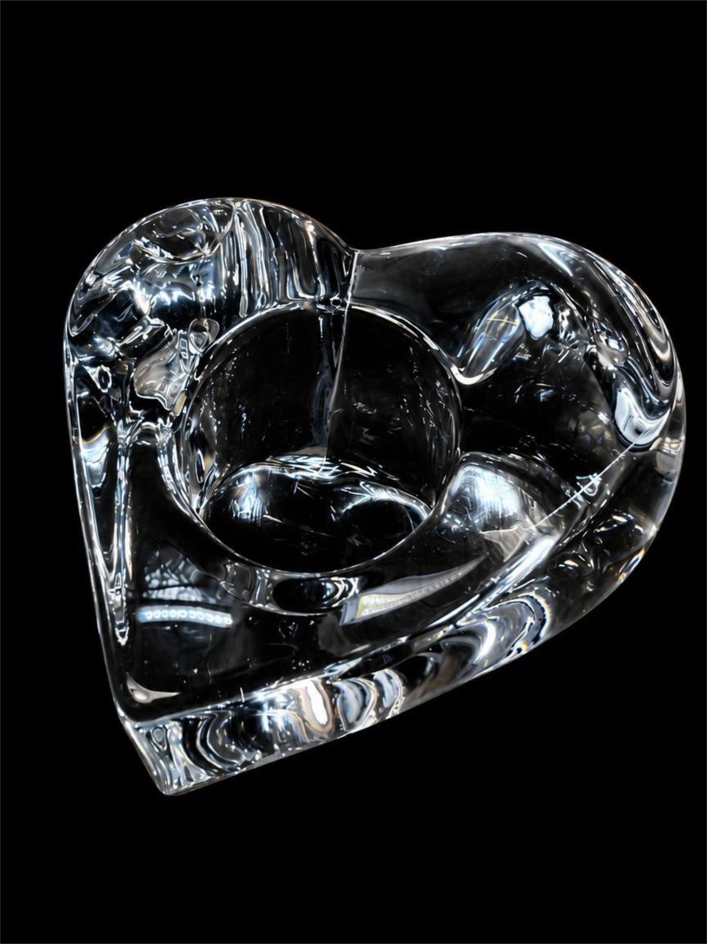 ORREFORS "VALENTINO" CRYSTAL CANDLE HOLDER