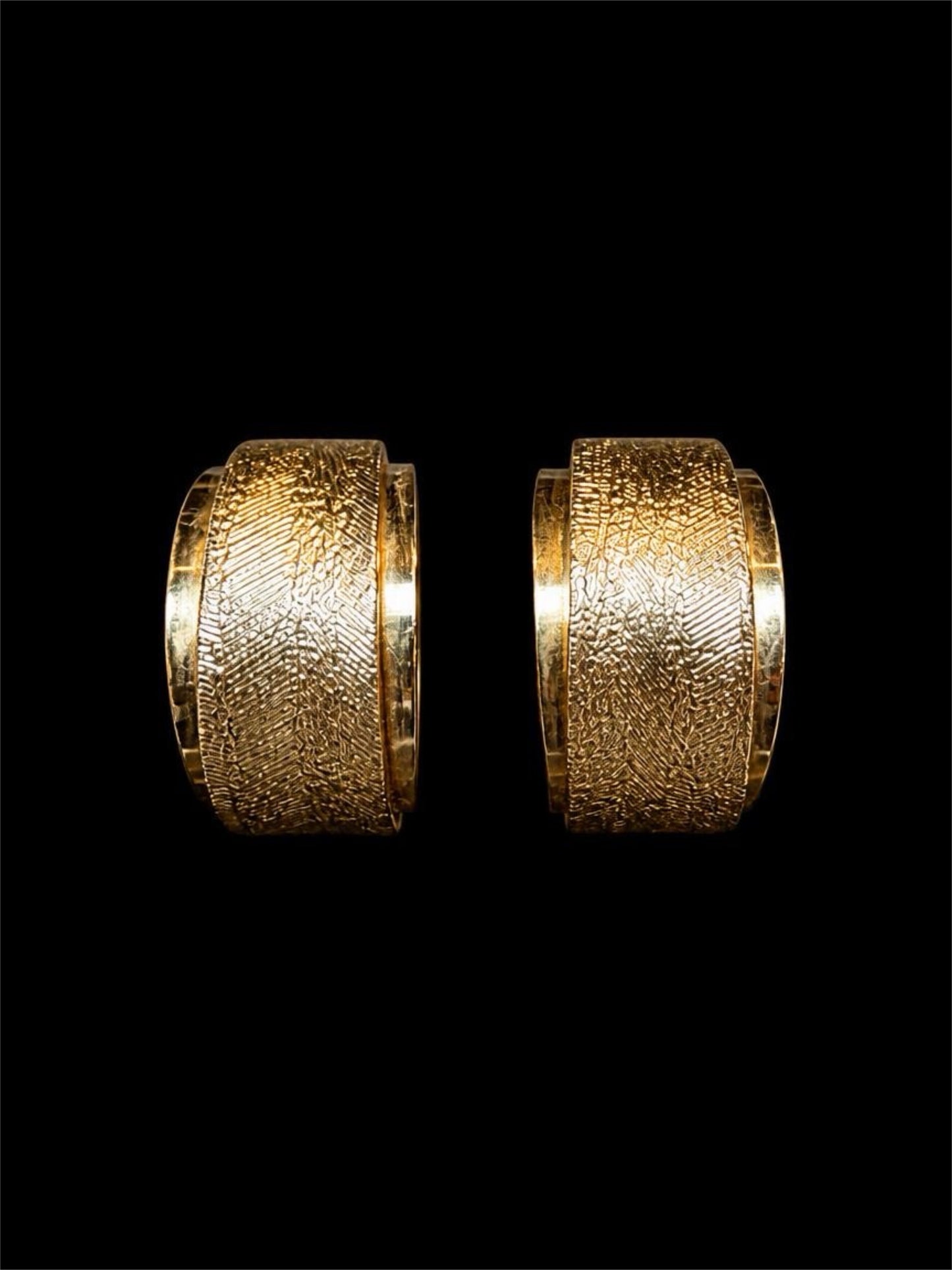 VINTAGE EMMONS GOLD HOOP EARRINGS