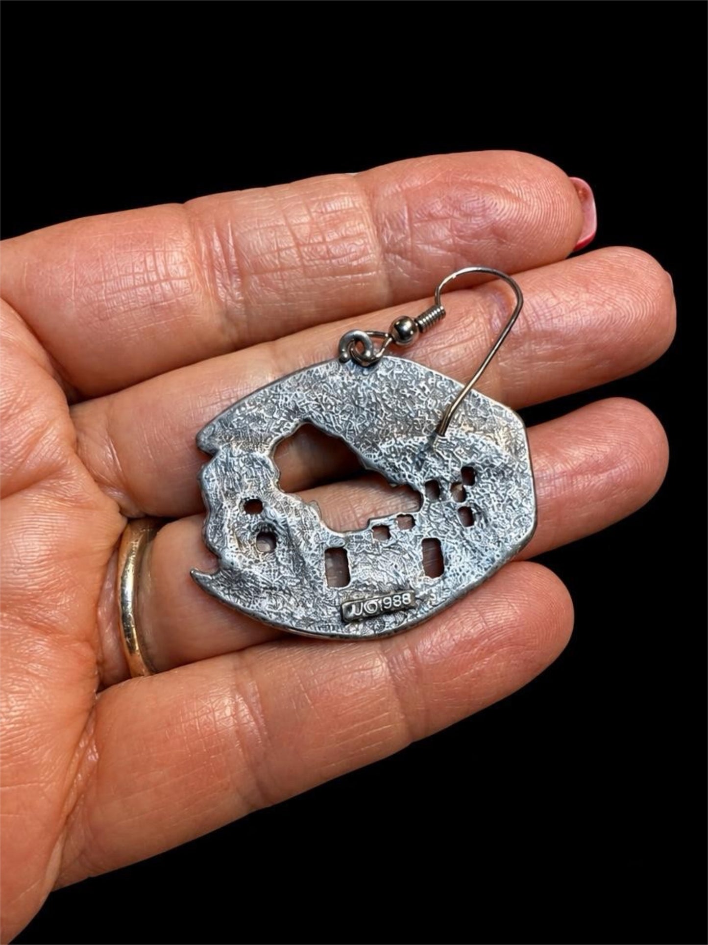 JJ 1988 SANTA FE PEWTER EARRINGS
