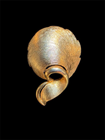 JJ JONETTE BRUSHED GOLD BROOCH