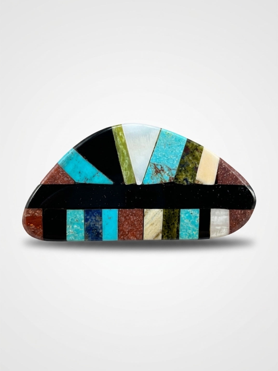 SOUTH WESTERN STONE MOSAIC BROOCH