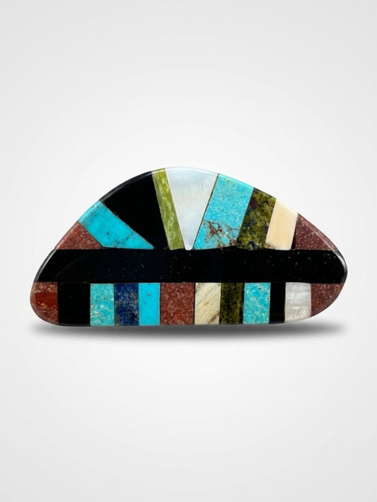 SOUTH WESTERN STONE MOSAIC BROOCH
