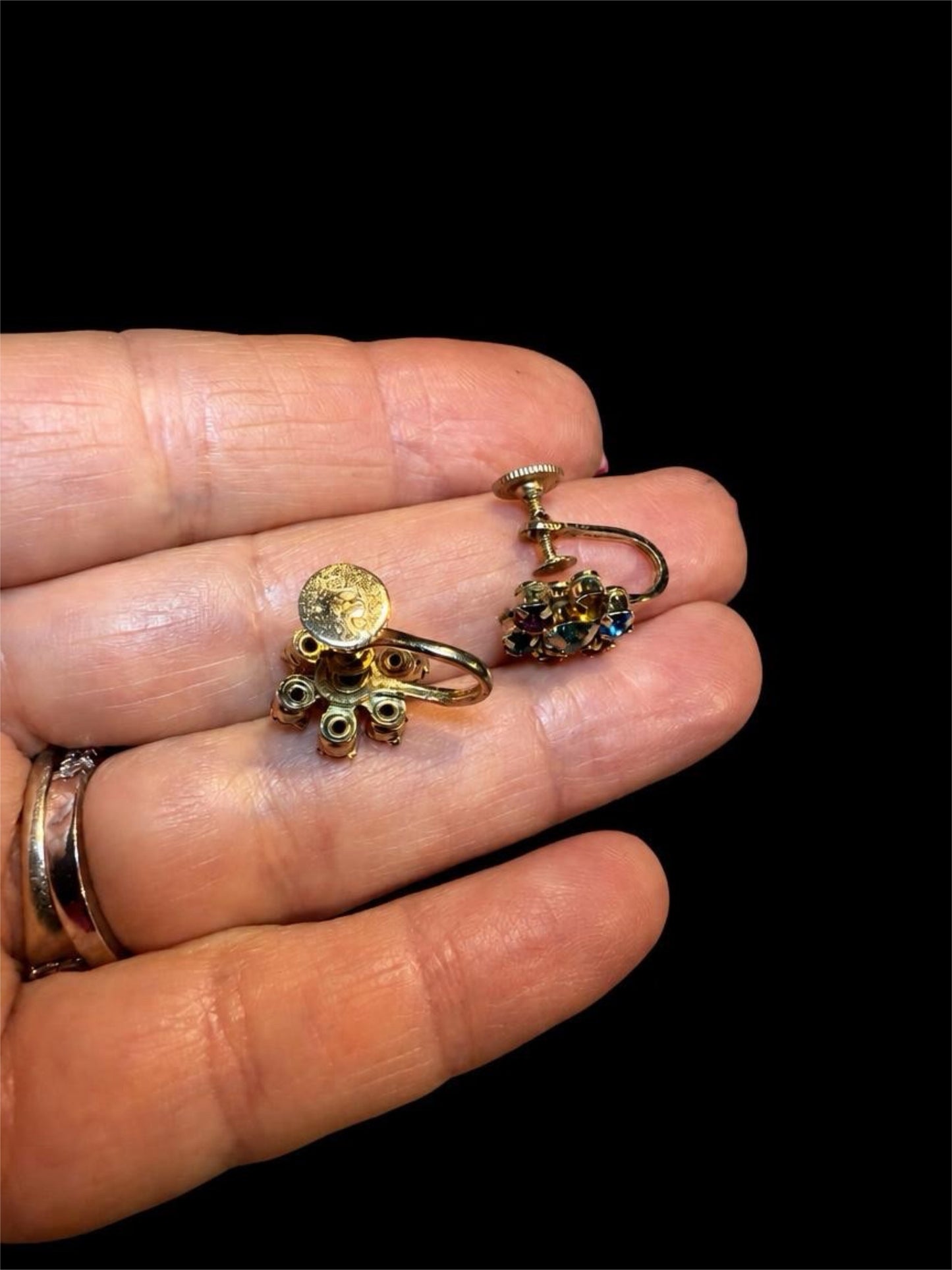 SMALL CORO RHINESTONE EARRINGS