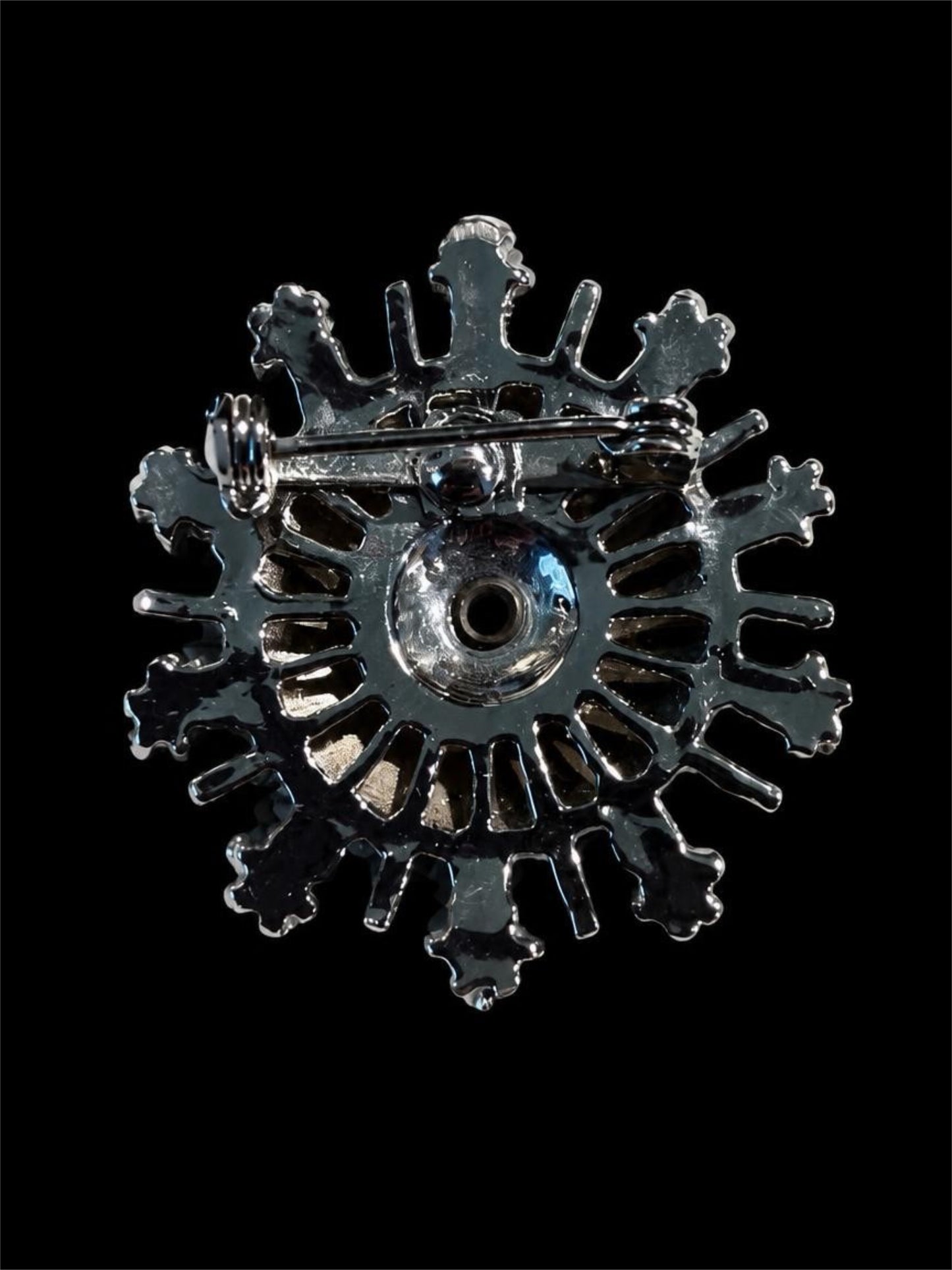 VINTAGE RHINESTONE SNOWFLAKE BROOCH