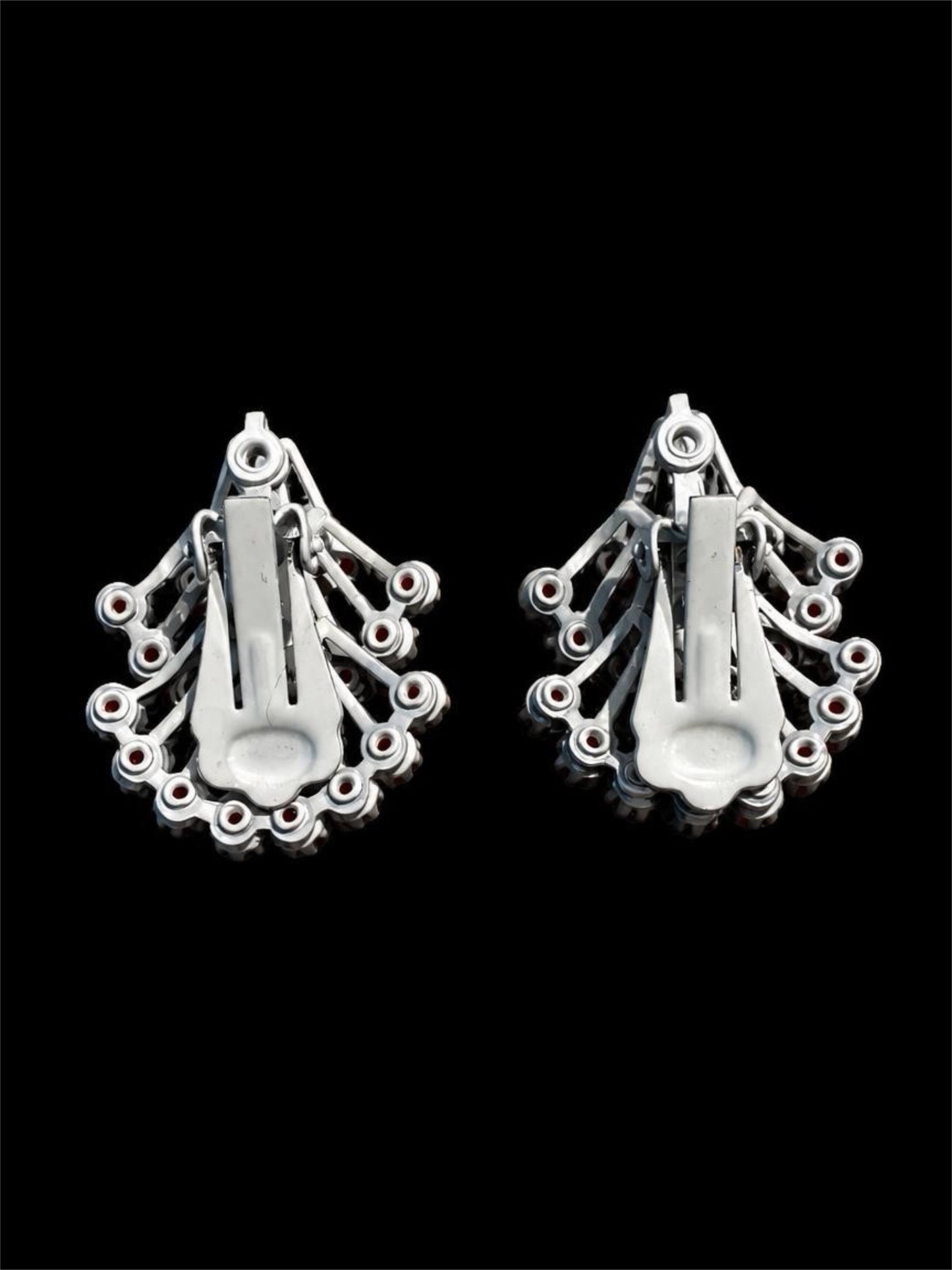 VINTAGE ORANGE & WHITE EARRINGS
