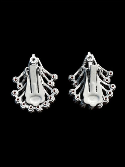 VINTAGE ORANGE & WHITE EARRINGS