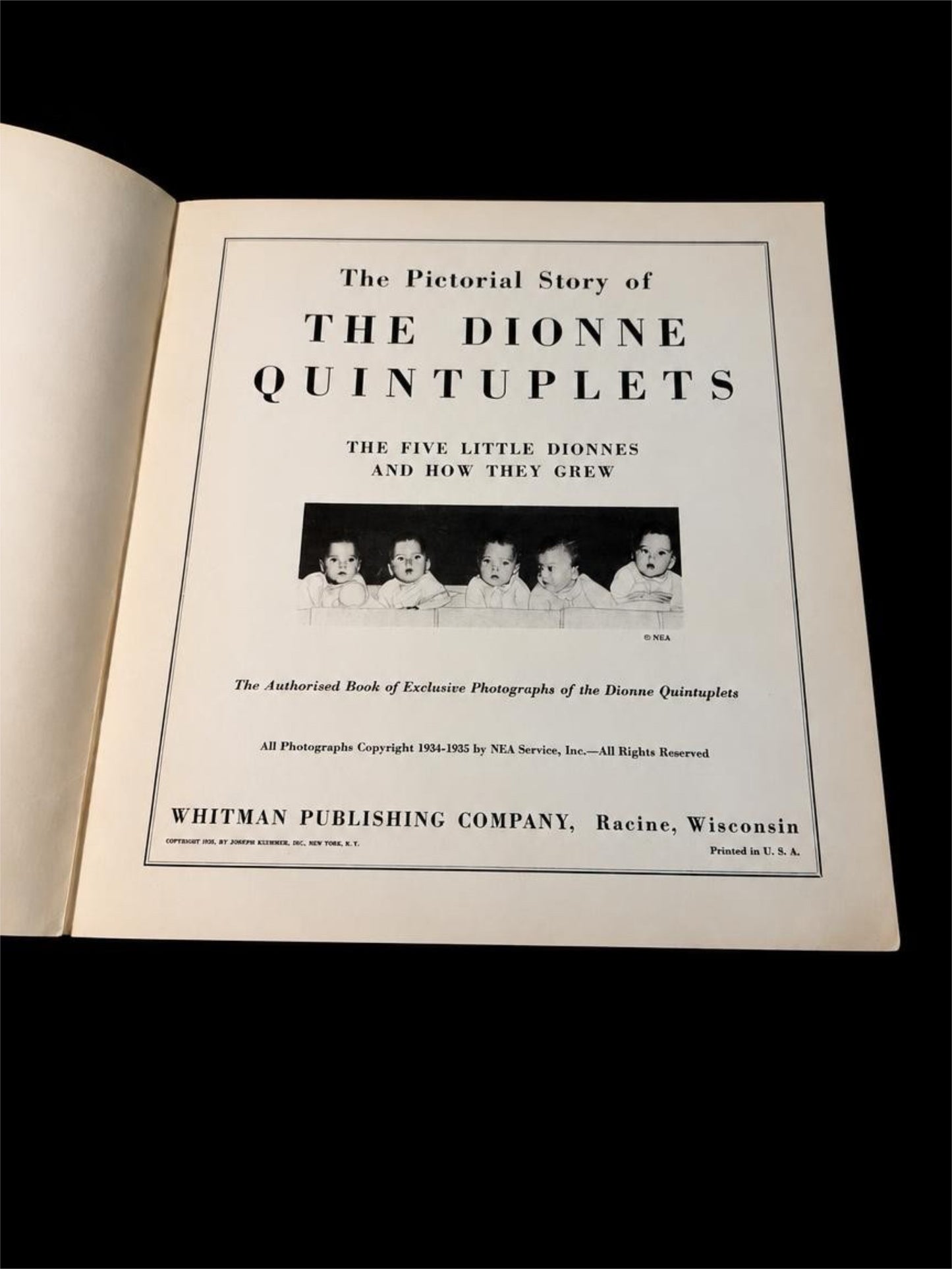DIONNE QUINTUPLETS BOOK AND SCRAPBOOK!!! 1935