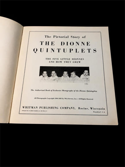 DIONNE QUINTUPLETS BOOK AND SCRAPBOOK!!! 1935