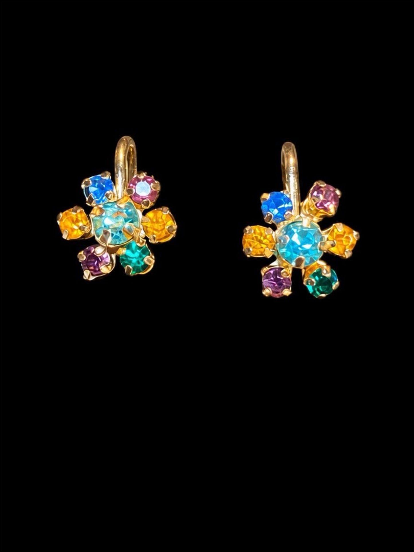 SMALL CORO RHINESTONE EARRINGS