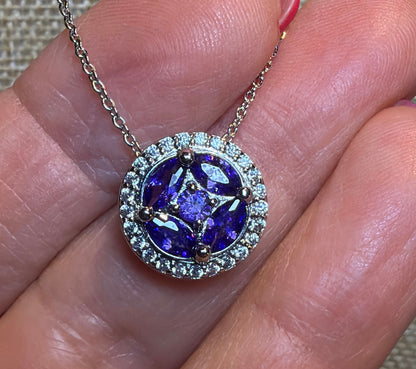 BONB PARTY PURPLE RHINESTONE NECKLACE