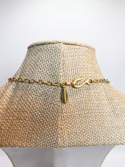 CHAMAN BRUSHED GOLD CHARM NECKLACE