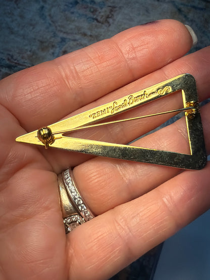 LAUREL BURCH ART DECO "ZEMI" BROOCH