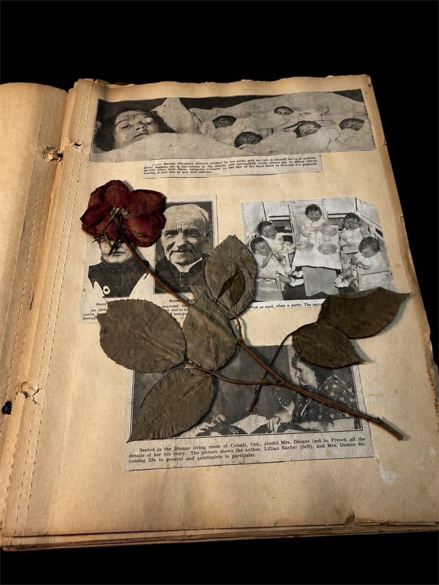 DIONNE QUINTUPLETS BOOK AND SCRAPBOOK!!! 1935