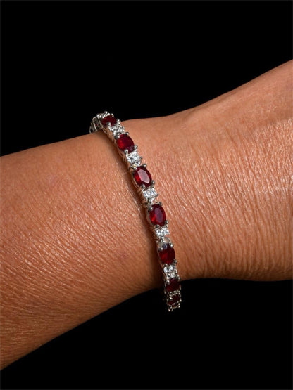 AVON RED RHINESTONE BRACELET