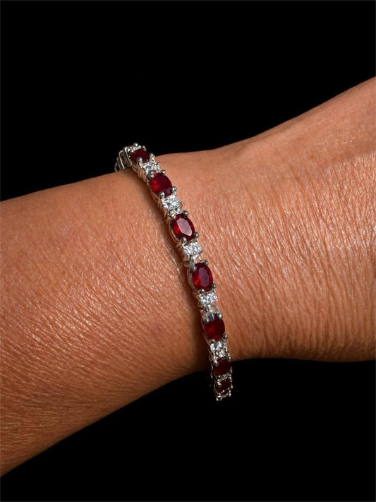 AVON RED RHINESTONE BRACELET