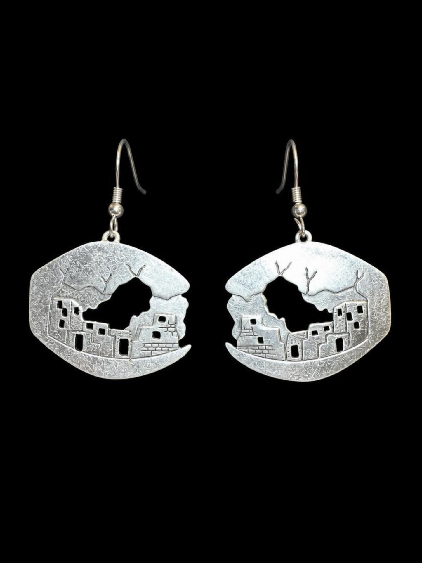 JJ 1988 SANTA FE PEWTER EARRINGS