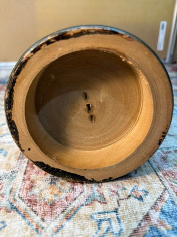 LARGE ASIAN WOOD VASE