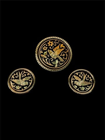 VINTAGE DAMASCENE SET IN ORIGINAL BOX