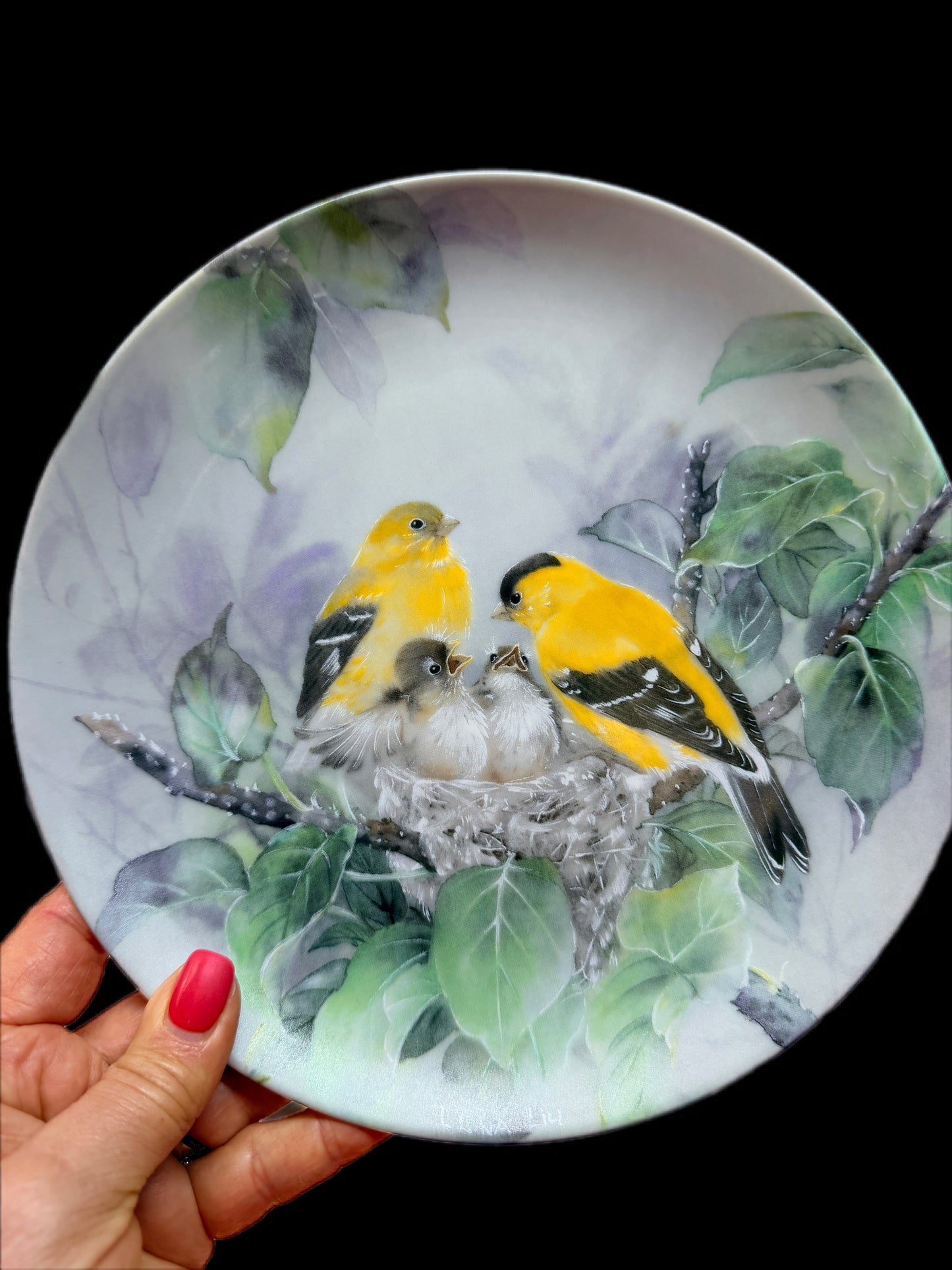 TEN 1990 LENA LIU'S NATURE'S POETRY BIRD FAMILY PLATES