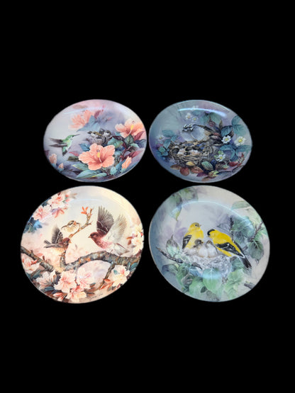 TEN 1990 LENA LIU'S NATURE'S POETRY BIRD FAMILY PLATES