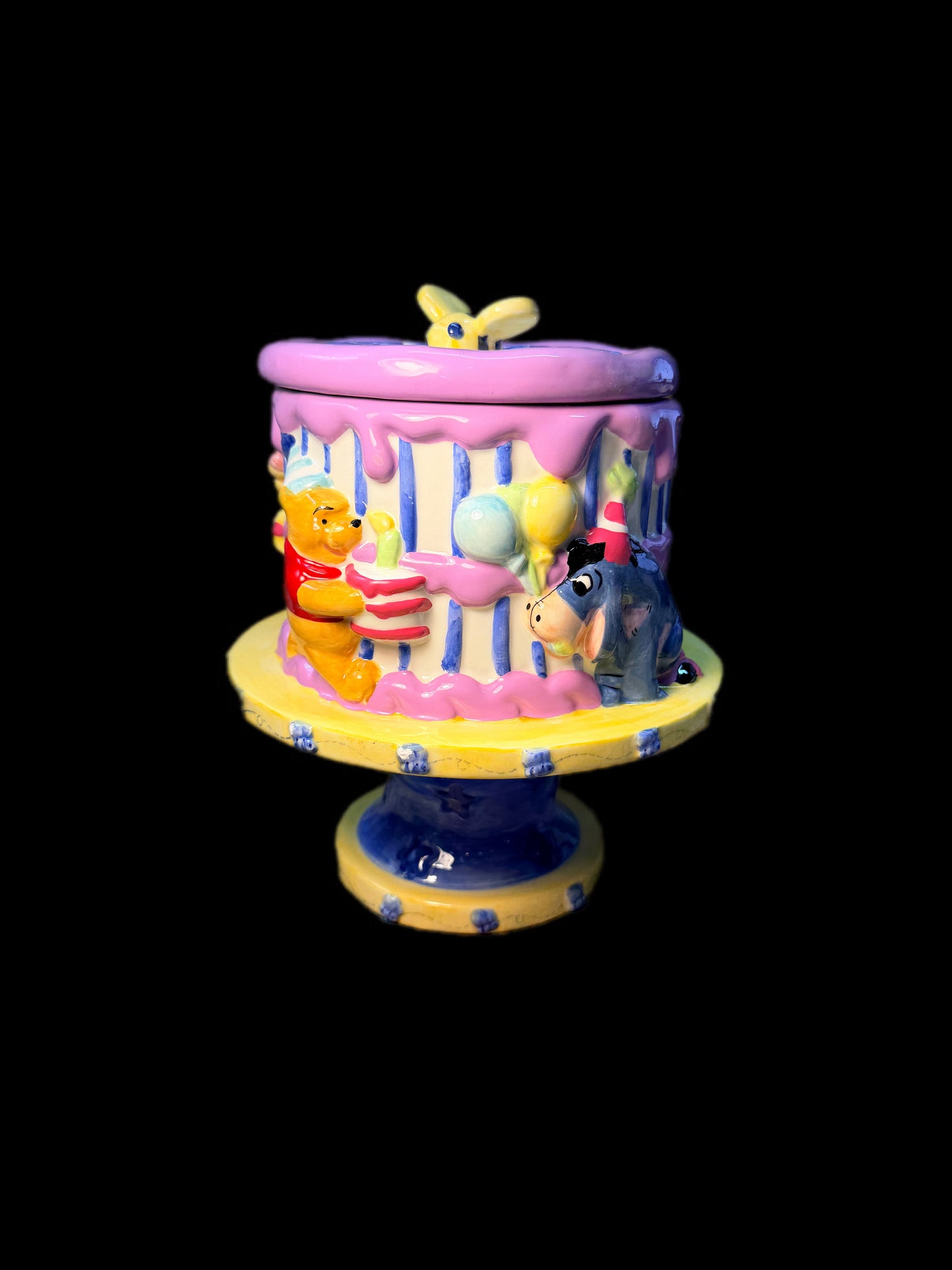 2000 DISNEY WINNIE THE POOH "HAPPY BIRTHDAY" CAKE COOKIE JAR
