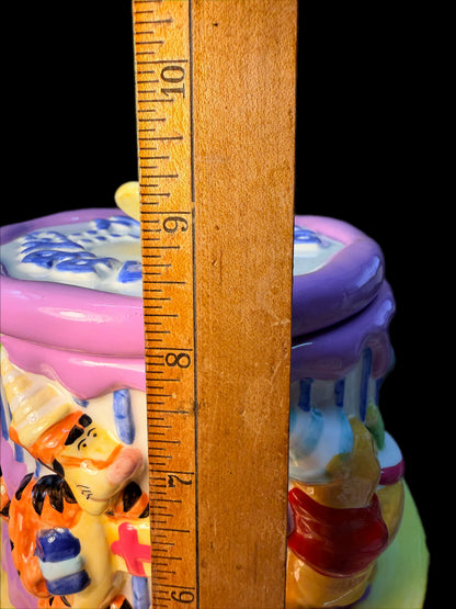 2000 DISNEY WINNIE THE POOH "HAPPY BIRTHDAY" CAKE COOKIE JAR